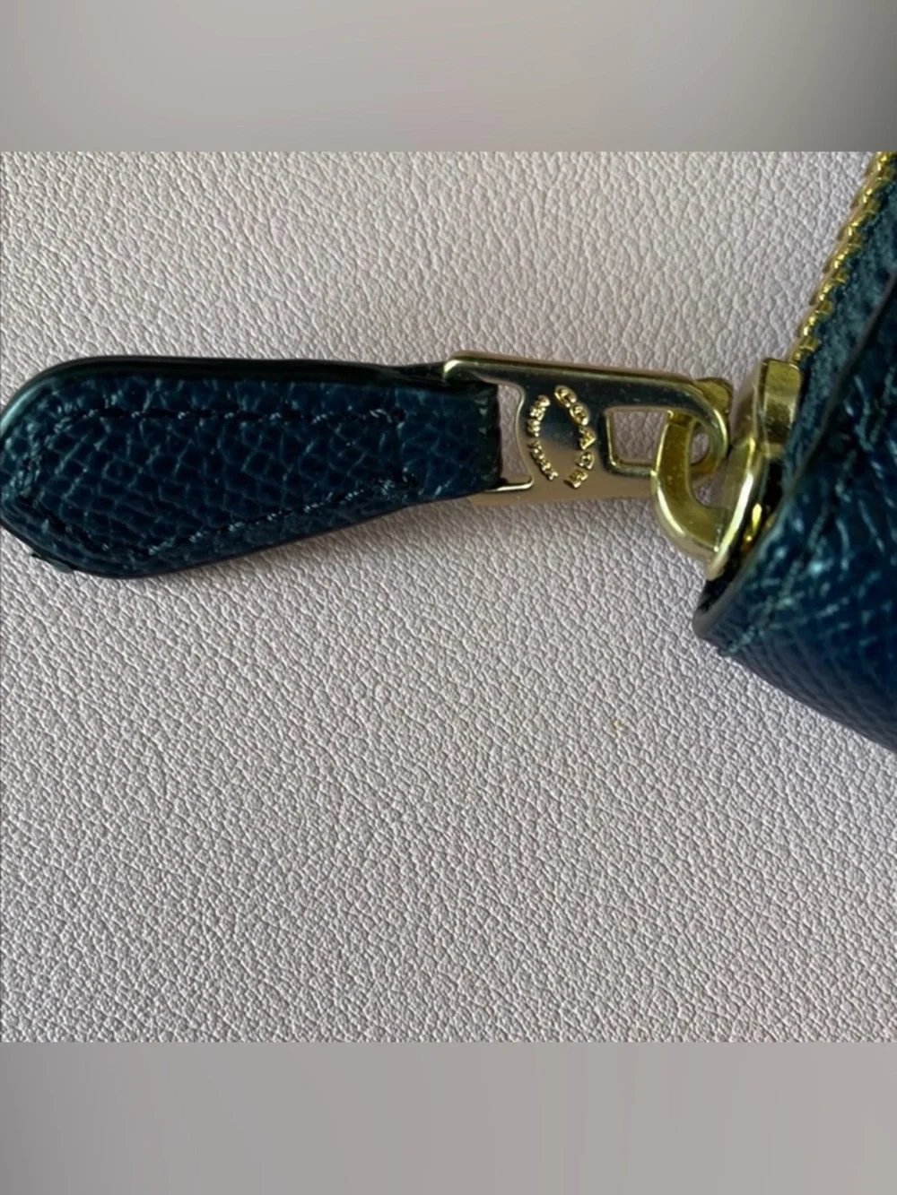 COACH Midnight Blue Leather Wallet.
